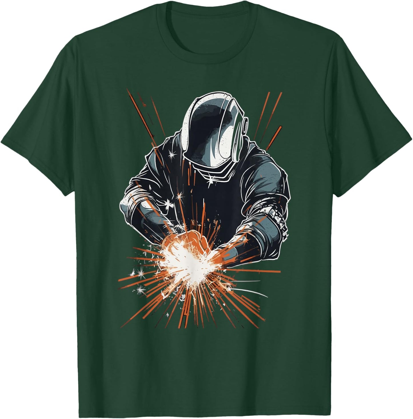 Welder Accessories Welding Metal Worker Outfit T-Shirt - T-Shirt | Forest