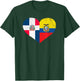Dominican Ecuadorian Flag Heart Dominican Ecuador T-Shirt - T-Shirt | Forest