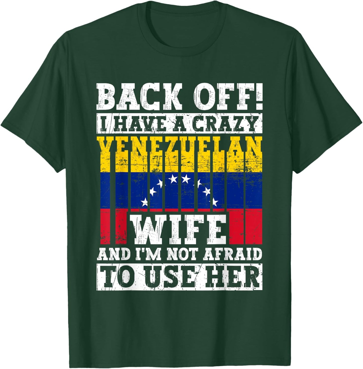 Funny Venezuelan Husband Apparel Venezuela Flag Roots T-Shirt - T-Shirt | Forest