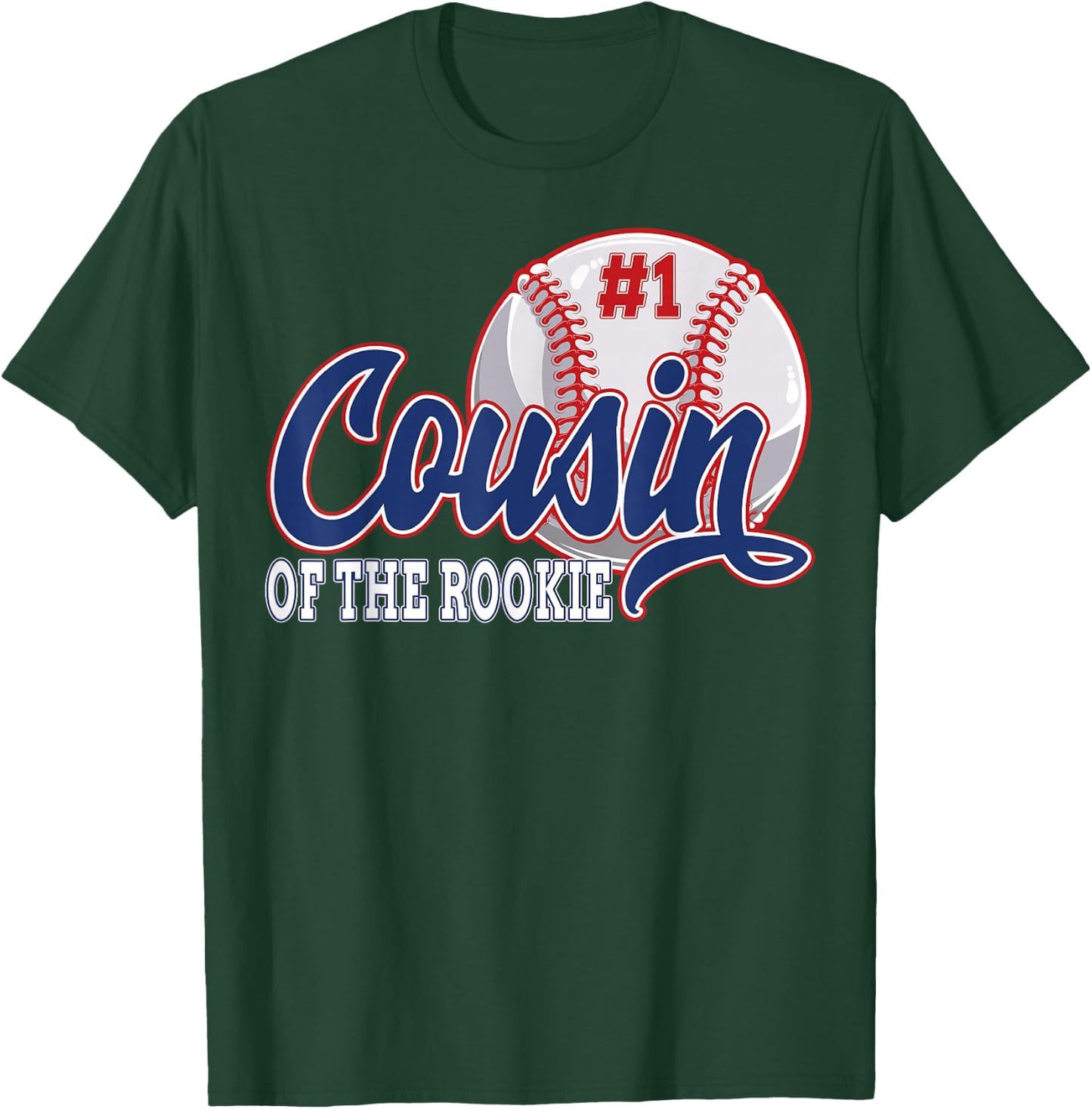 Cousin Of The Rookie Baseball 1st Birthday Baseball Theme T-Shirt - T-Shirt | Forest