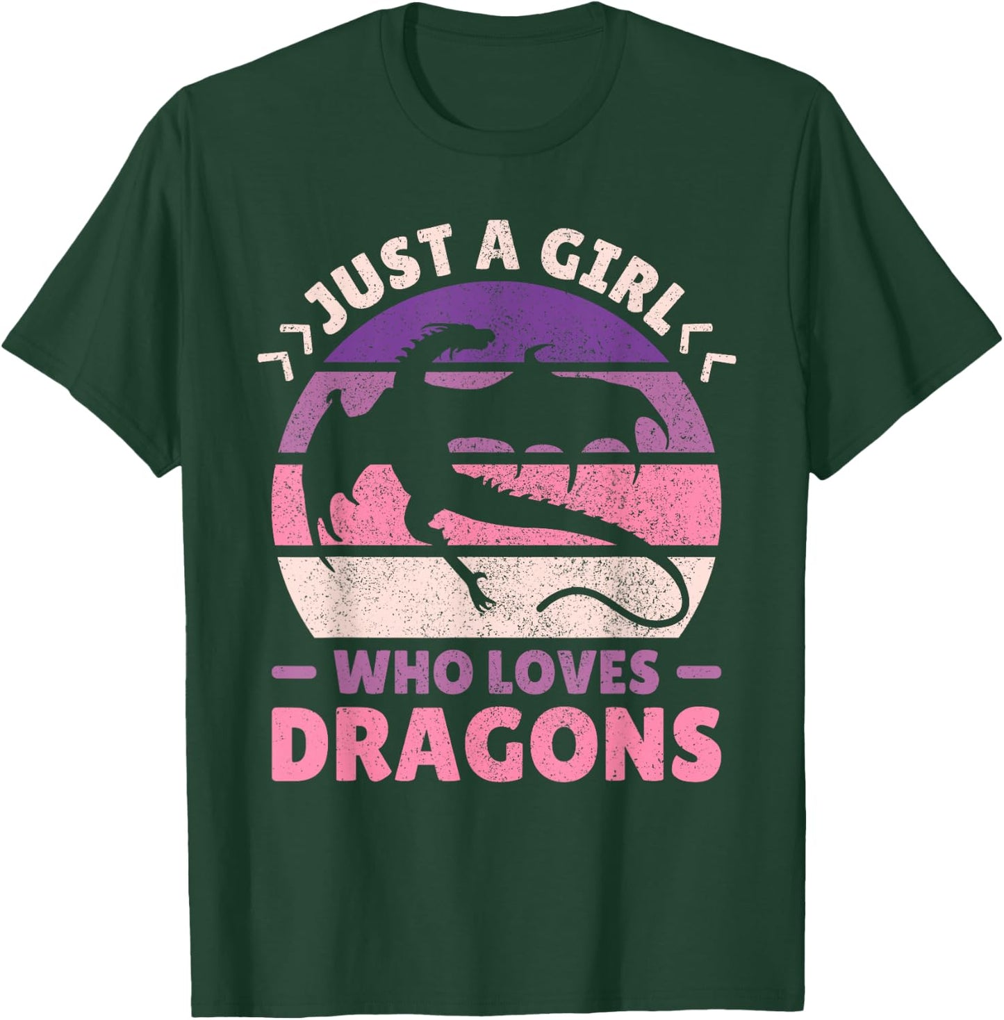 Just A Girl Who Loves Dragons Women Girls Kids Cute Dragon T-Shirt - T-Shirt | Forest