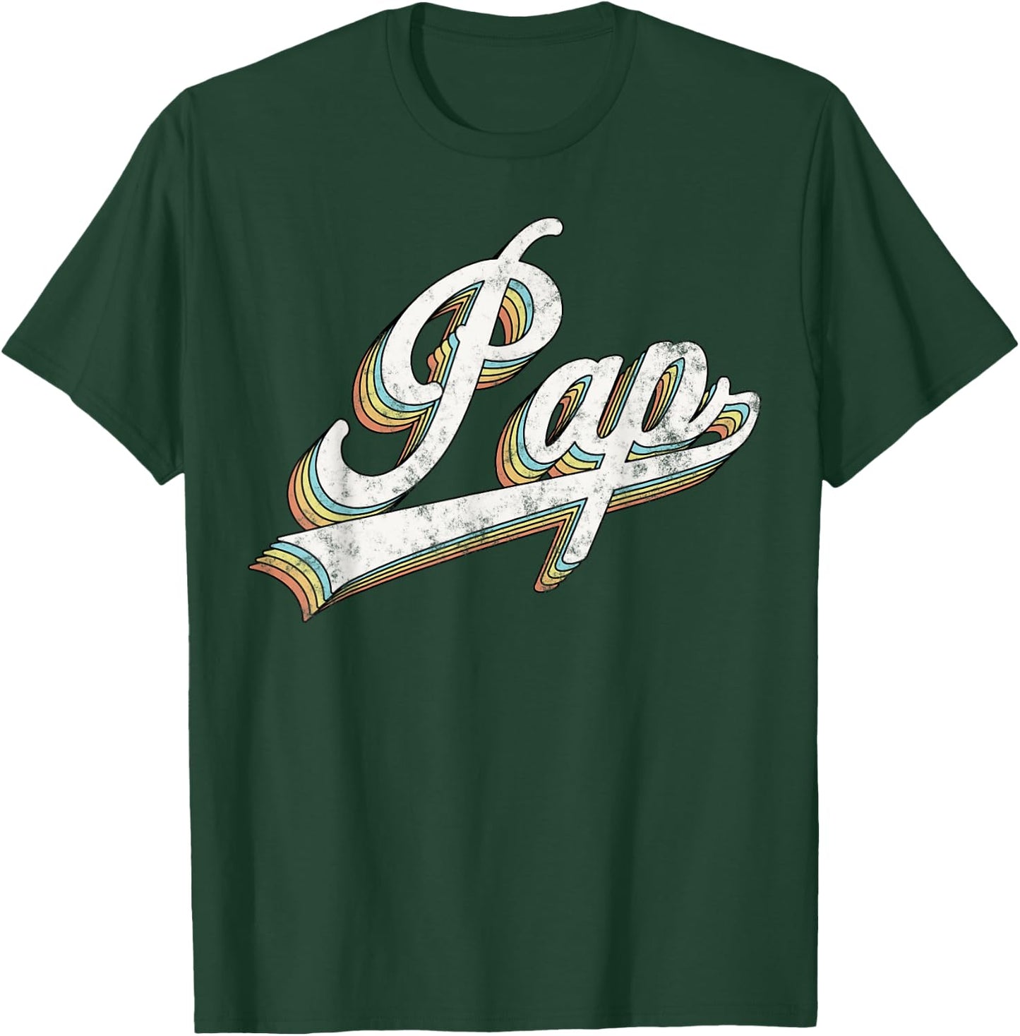 Pap Vintage Retro Style Father’s day Gift Papa Grandpa T-Shirt - T-Shirt | Forest