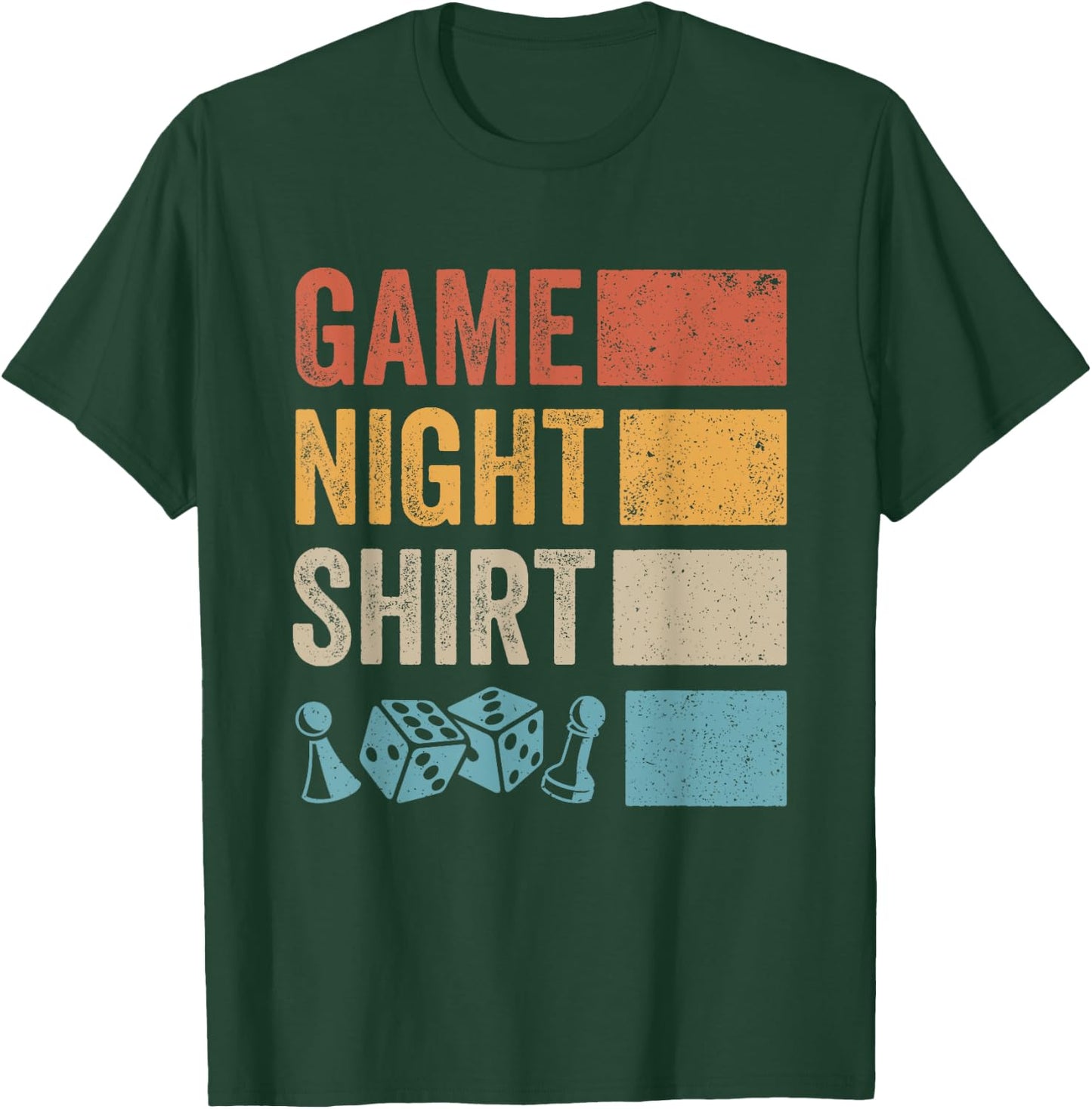 Retro Boardgaming Game Night T-Shirt - T-Shirt | Forest