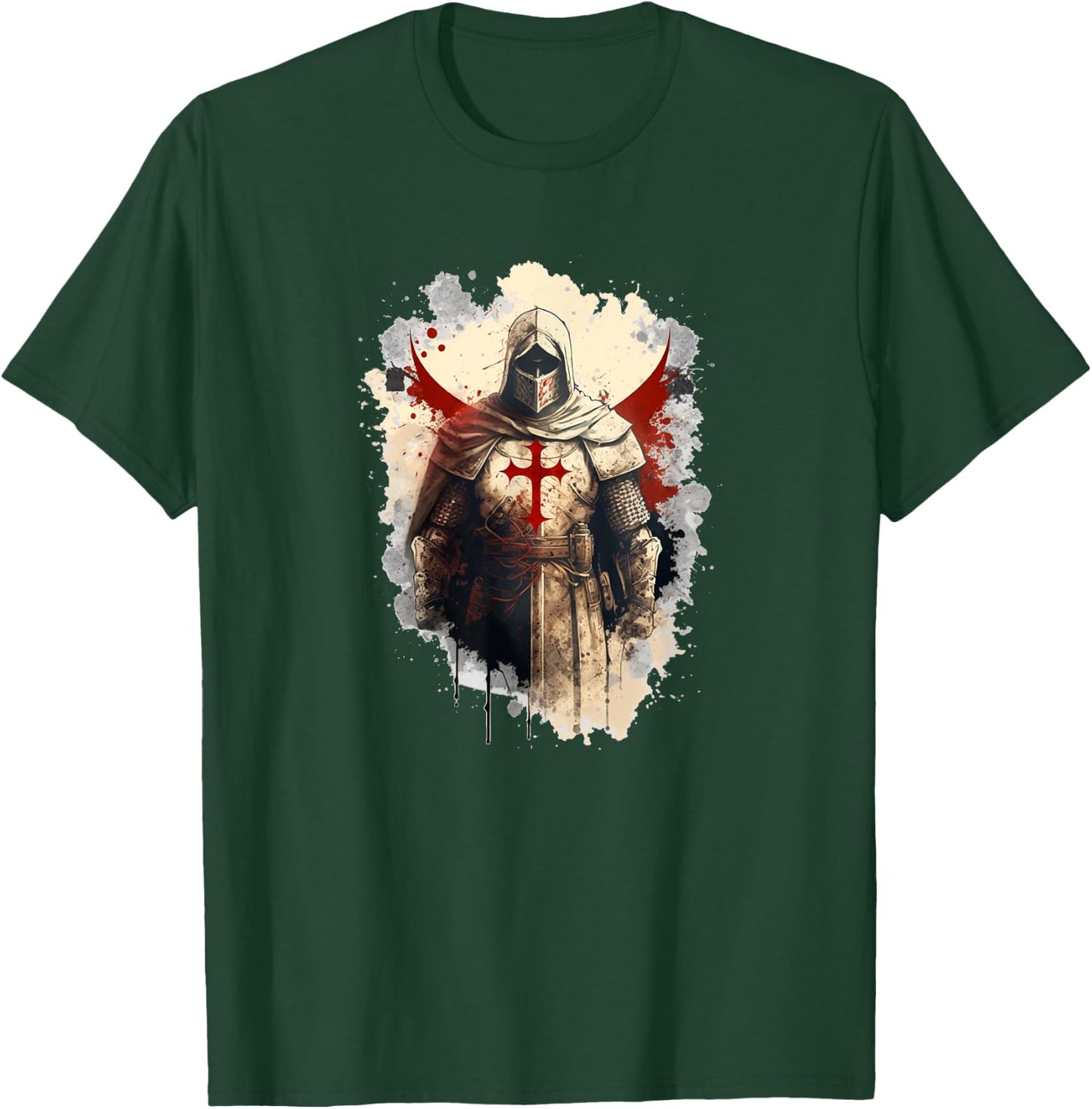 Medieval Templar Knights Christians T-Shirt - T-Shirt | Forest