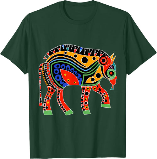 Native American Bison Pacific Northwest Coast Art Style