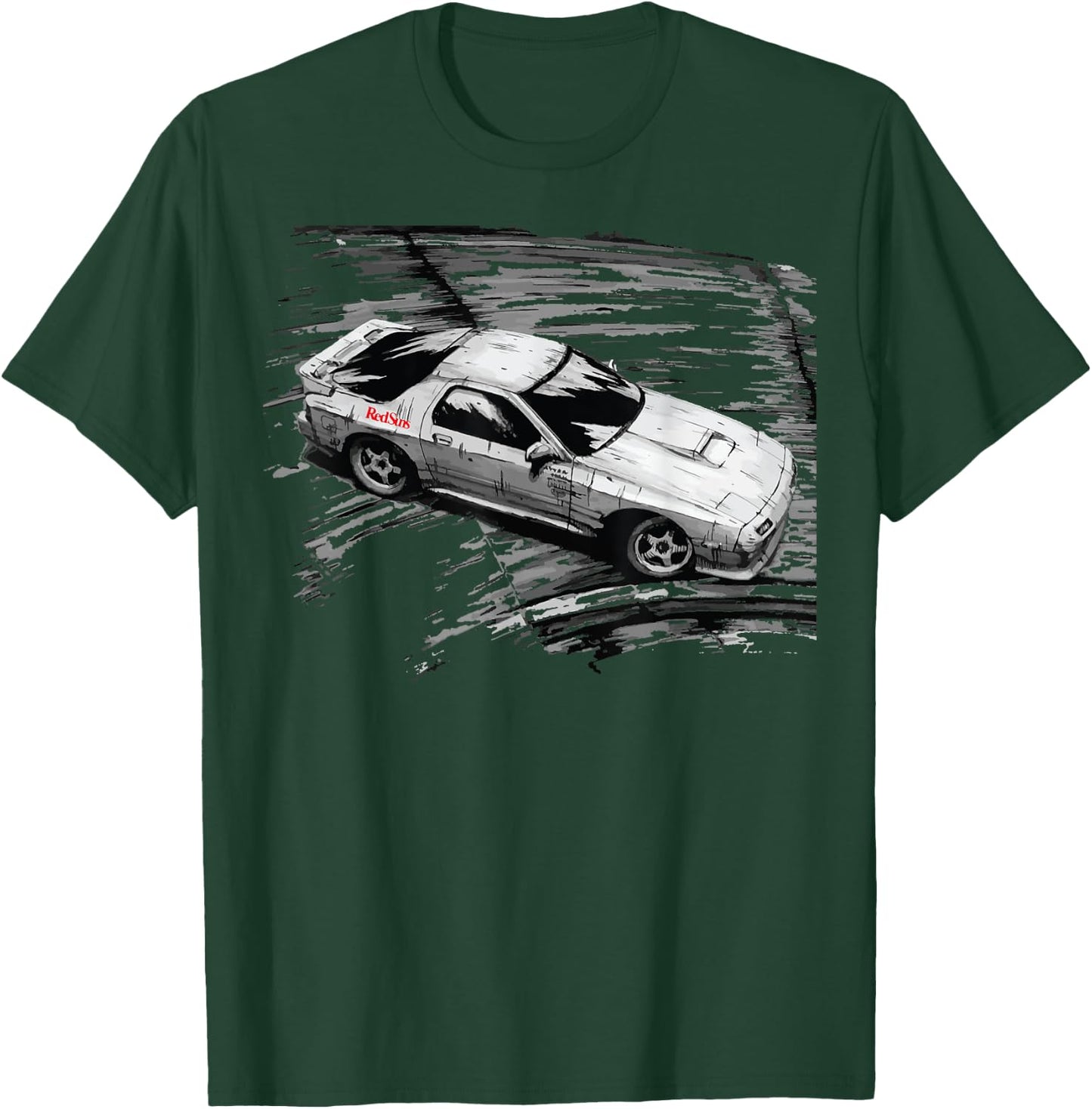 JDM Car Street Drift Race - FC ROTARY T-Shirt - T-Shirt | Forest