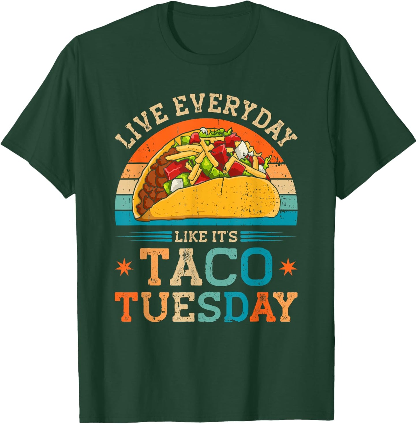 Funny Taco Tuesday Food Cinco De Mayo T-Shirt - T-Shirt | Forest