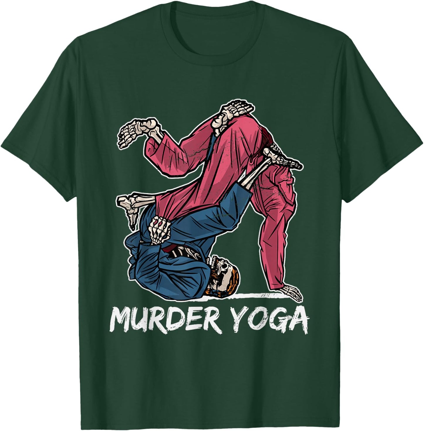 Retro Brazilian Jui Jitsu Clothing Murder Yoga BJJ Grappling Vintage Jujutsu Martial Arts T-Shirt - T-Shirt | Forest
