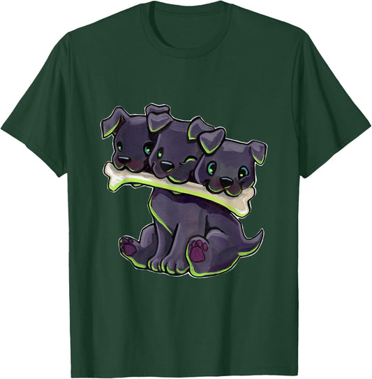 Cerberus Cute - Funny Dog T-Shirt - T-Shirt | Forest