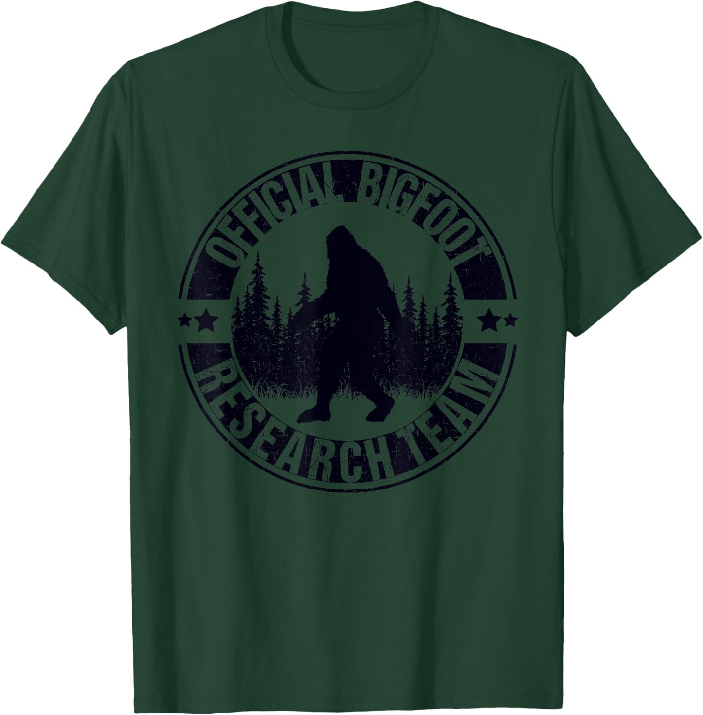 Bigfoot Research Team Sasquatch Search Bigfoot Silhouette T-Shirt - T-Shirt | Forest