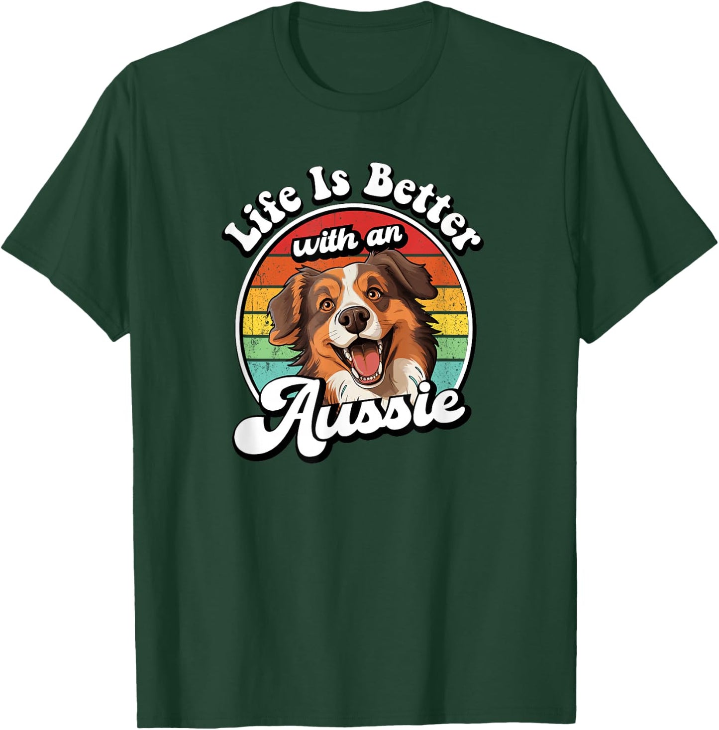 Retro Vintage Life Is Better Red Aussie Lover T-Shirt - T-Shirt | Forest