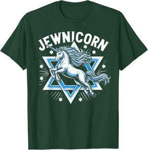 Jewnicorn Funny Jewish Hanukkah Jewnicorn T-Shirt - T-Shirt | Forest