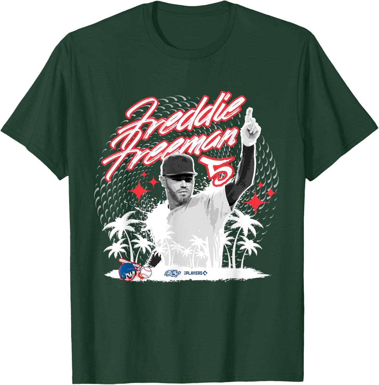 Freddie Freeman Los Angeles Baseball Sket One x MLB Players T-Shirt - T-Shirt | Forest
