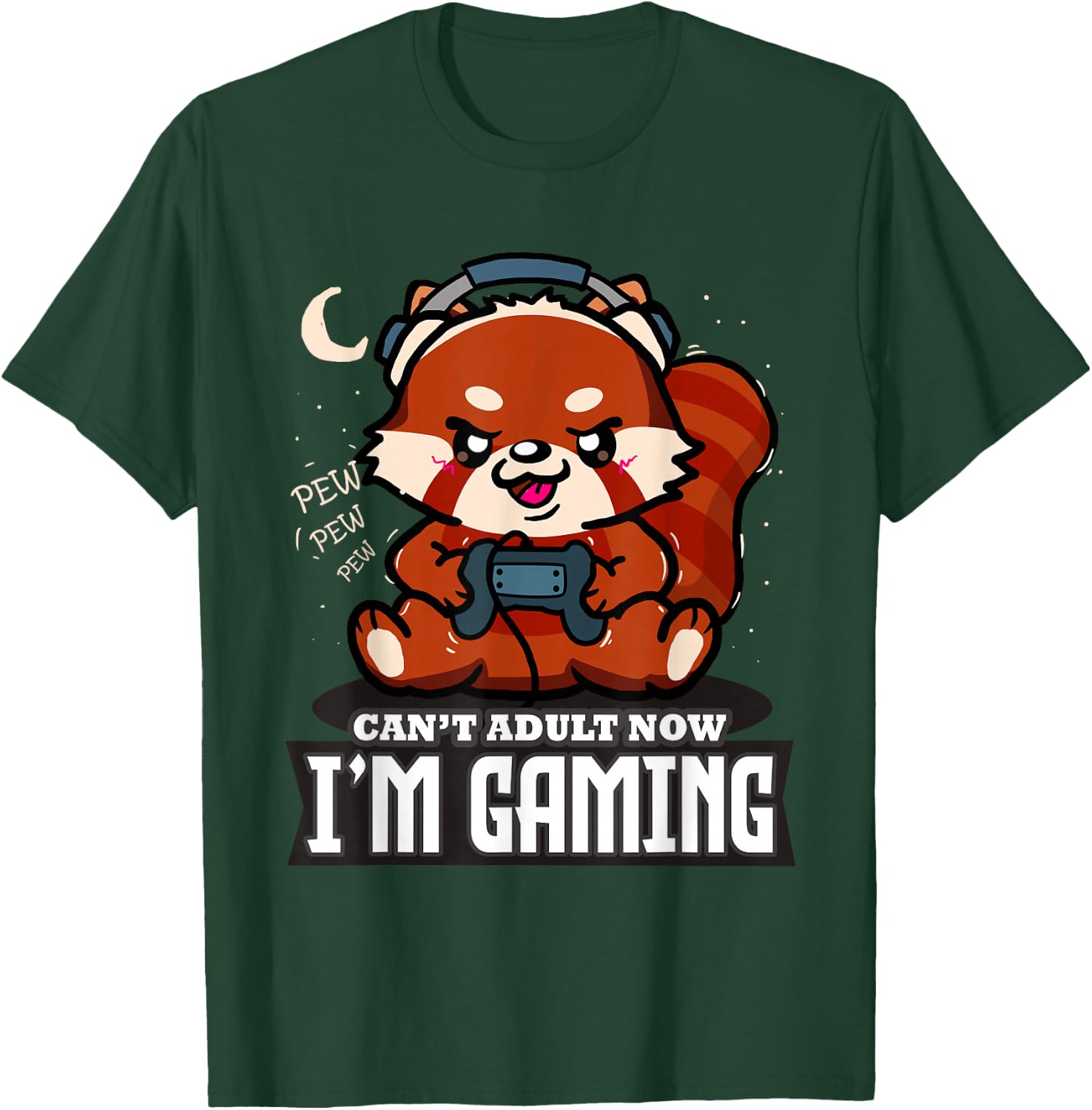Ich kann jetzt nicht erwachsen werden, ich spielen Red Panda Gamer T-Shirt - T-Shirt | Forest
