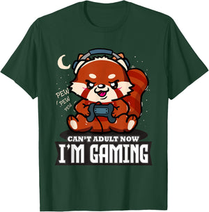 Ich kann jetzt nicht erwachsen werden, ich spielen Red Panda Gamer T-Shirt - T-Shirt | Forest