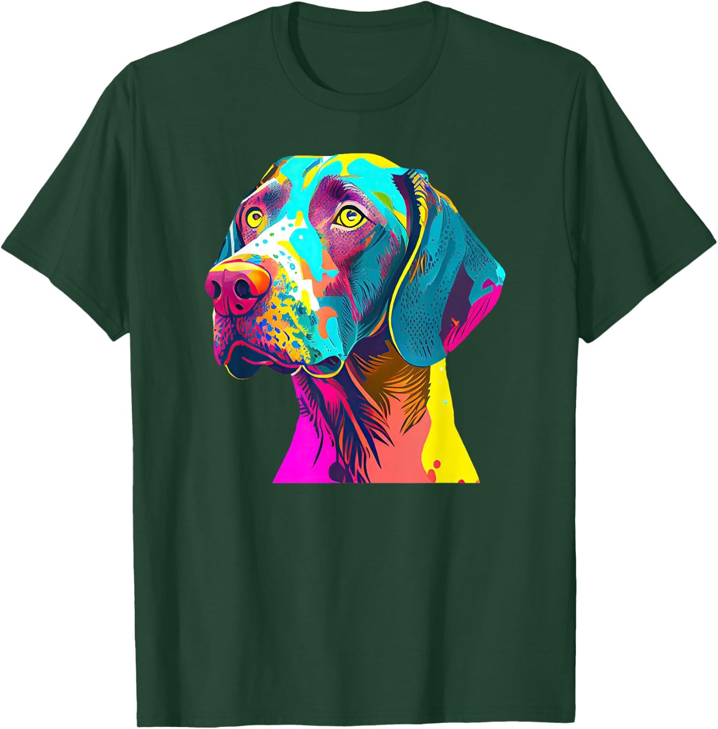 German Pointer Lovers Pop Art German Short Haired Pointer T-Shirt - T-Shirt | Forest