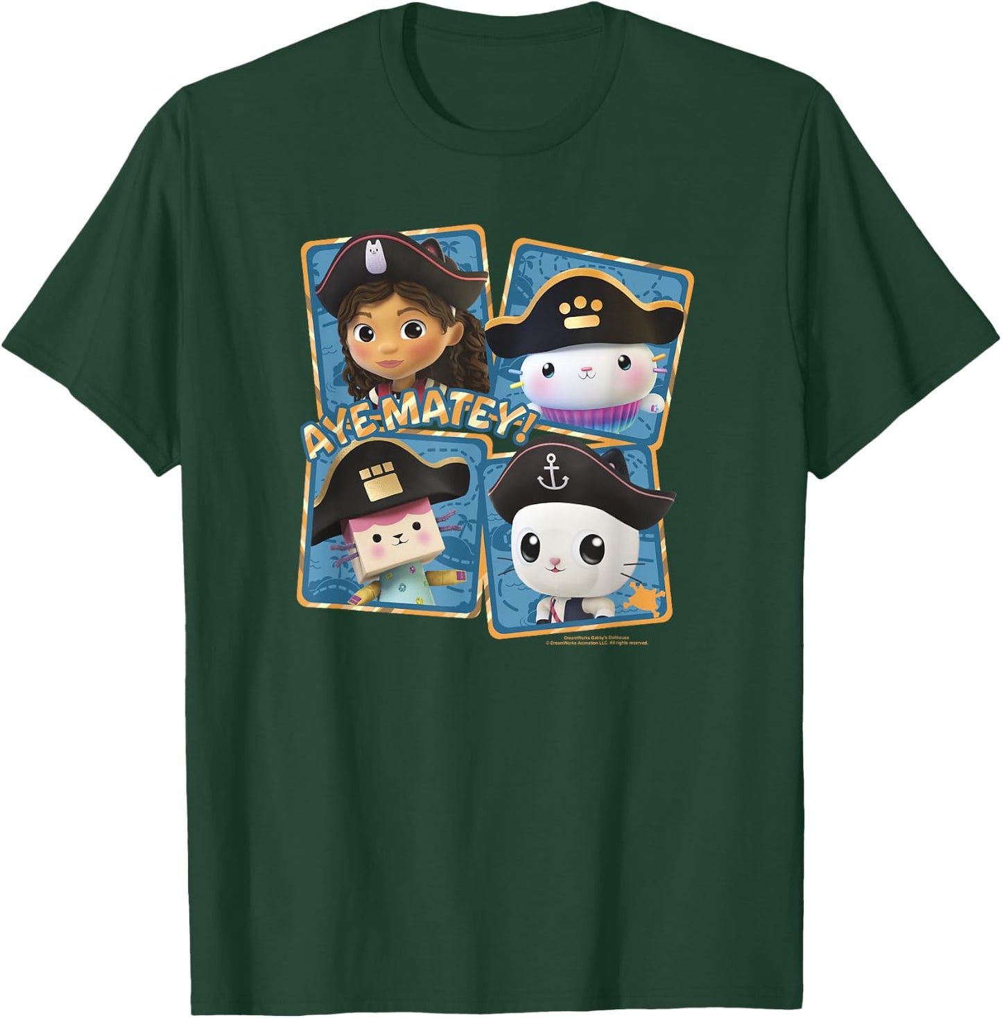 Gabby's Dollhouse Group Shot Pirates Ate Matey! T-Shirt - T-Shirt | Forest