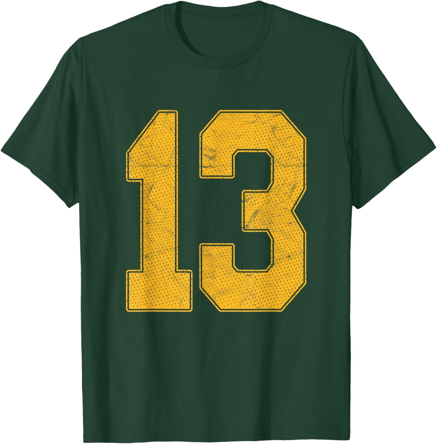 Number 13 Numbered Uniform Sports Team Jersey 13th Birthday T-Shirt - T-Shirt | Forest
