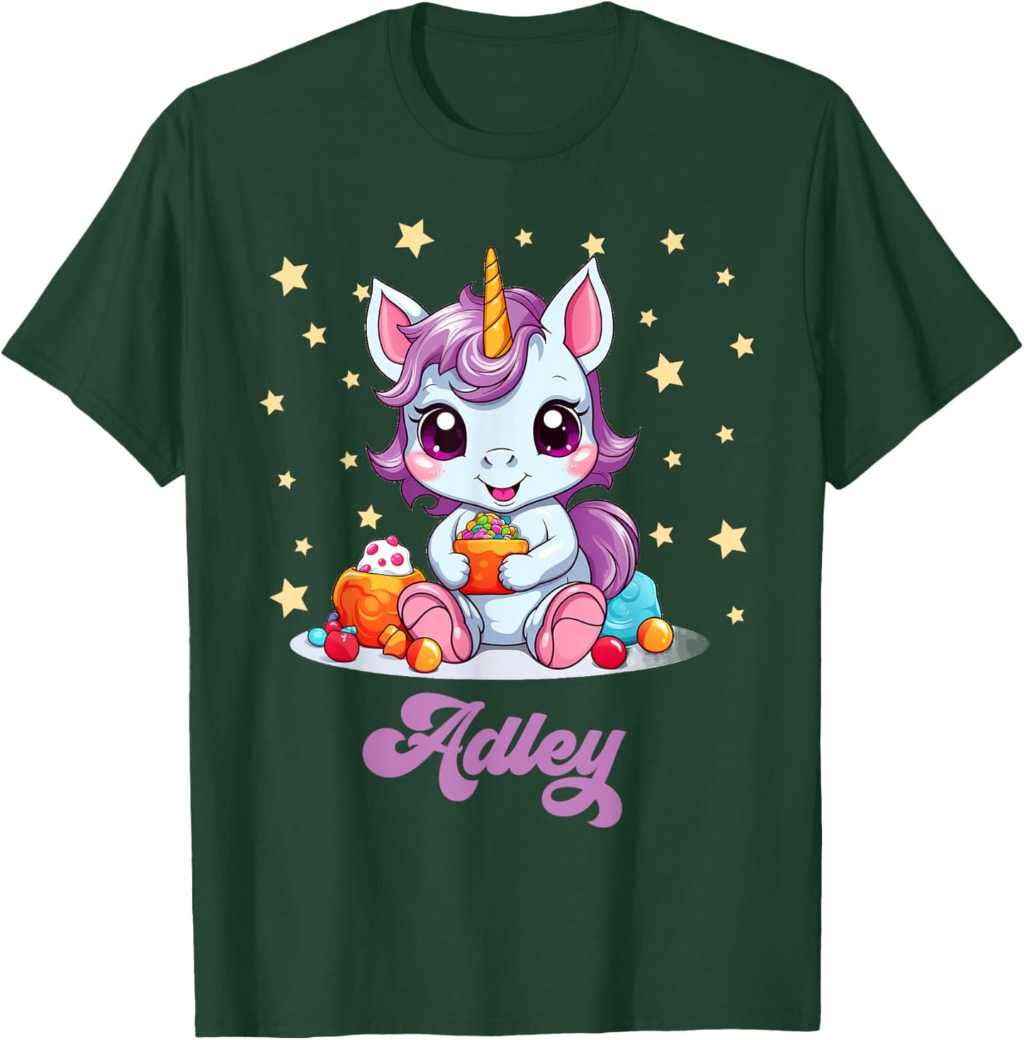 Adley Merch Unicorn Design T-Shirt - T-Shirt | Forest