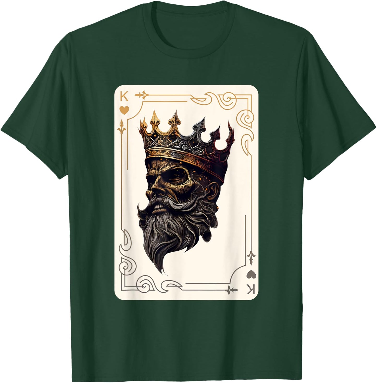 King of Hearts Creepy Card Game Poker Gothic Halloween T-Shirt - T-Shirt | Forest
