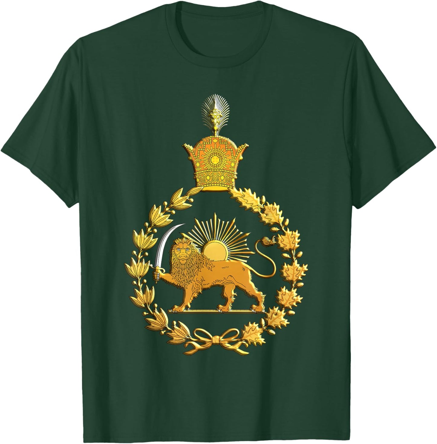 Iran Lion and Sun Pahlavi Dynasty Shir o Khorshid T-Shirt - T-Shirt | Forest