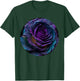Black Purple Rose Flower Floral T-Shirt - T-Shirt | Forest