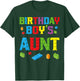 Master Builder Birthday Boy's Aunt Building Bricks Blocks T-Shirt - T-Shirt | Forest