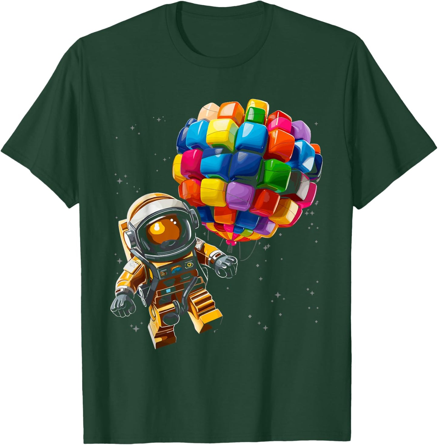 Master Builder Bricks Blocks Play Toys Astronaut T-Shirt - T-Shirt | Forest