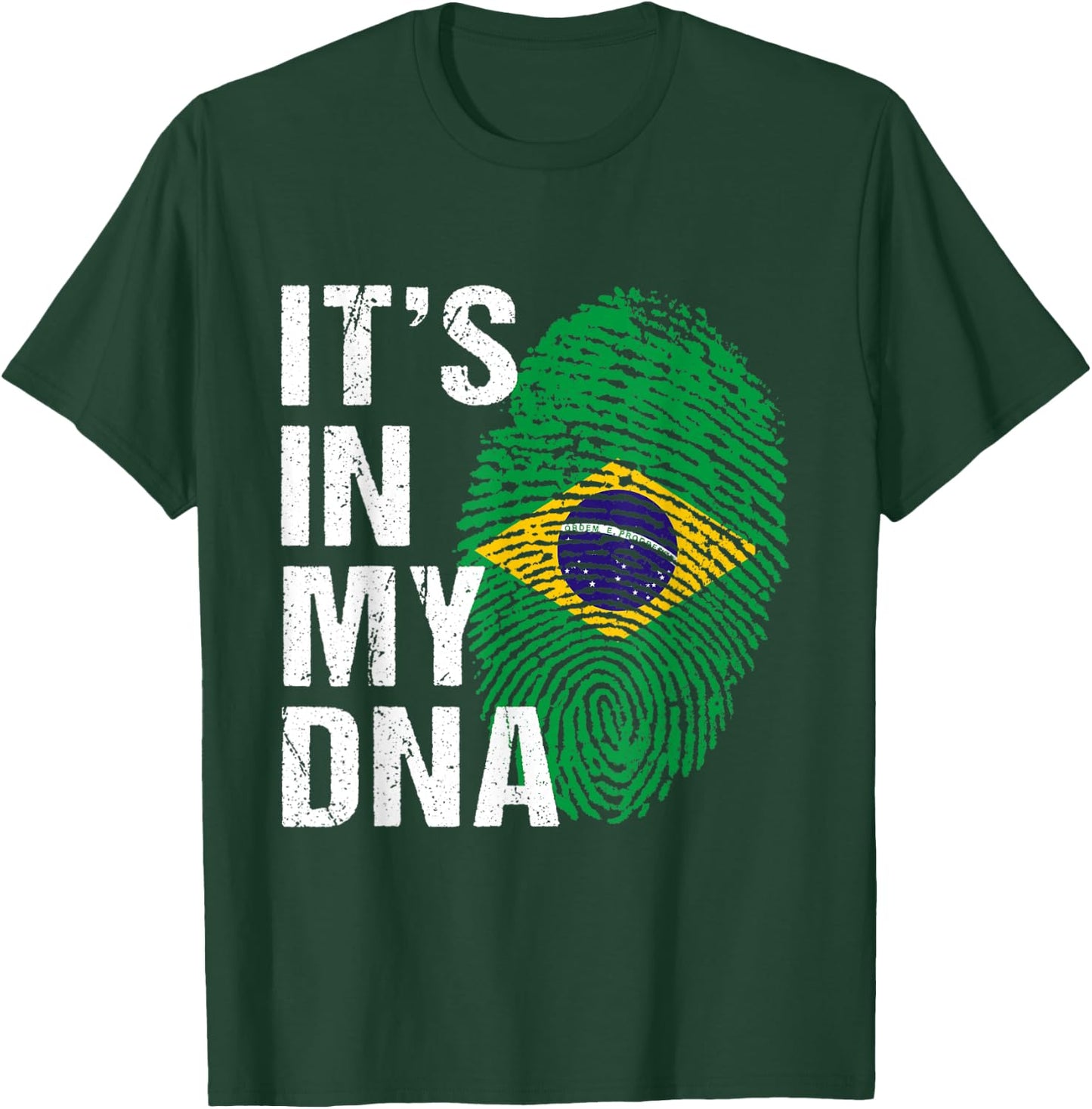 It's in My DNA Brazilian Pride - Brasil Flag men women Kids T-Shirt - T-Shirt | Forest