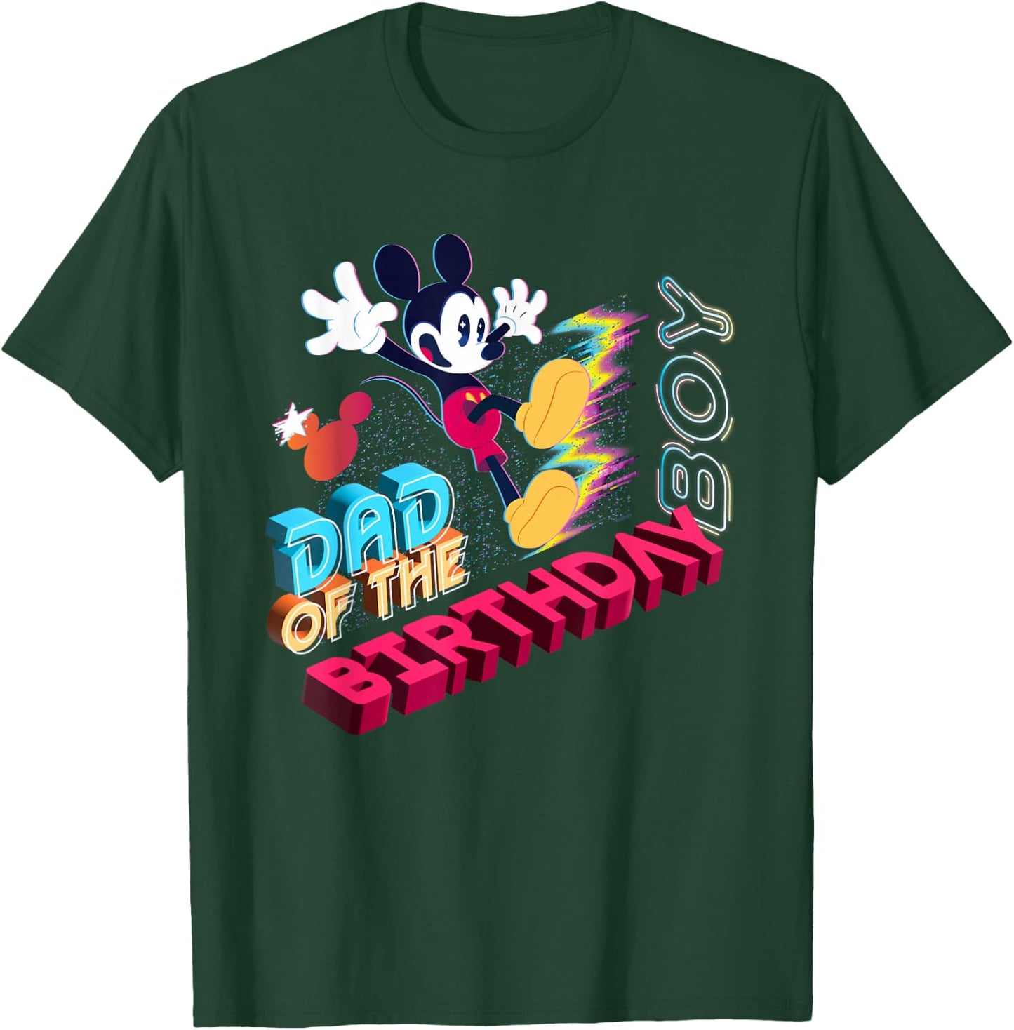 Disney Mickey Mouse Family Star Dad of The Birthday Boy T-Shirt - T-Shirt | Forest