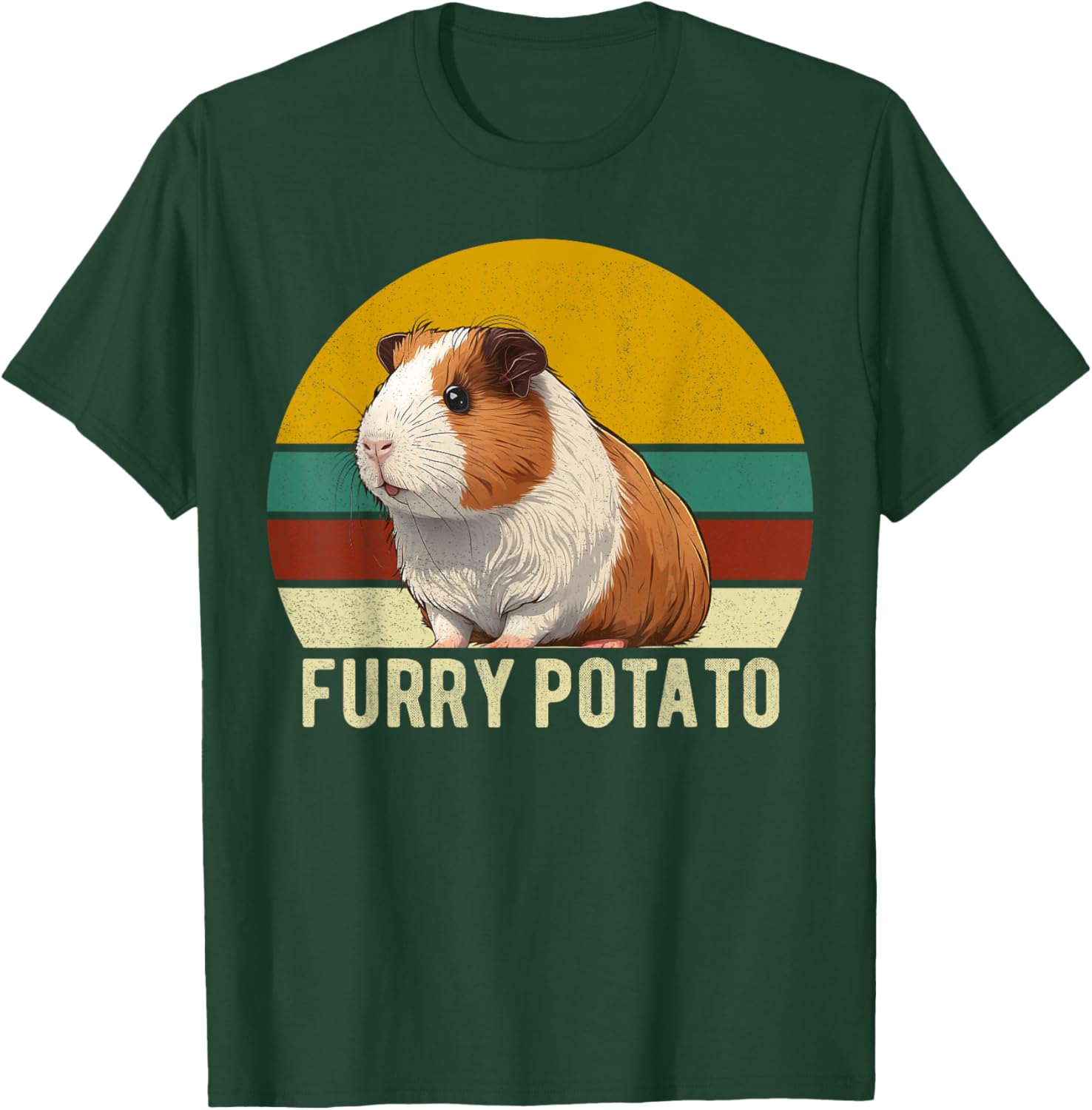 Guinea Pig Shirt Furry Potato Vintage Guinea Pig Funny T-Shirt - T-Shirt | Forest