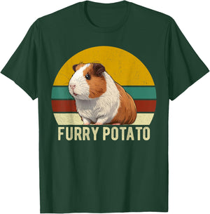 Guinea Pig Shirt Furry Potato Vintage Guinea Pig Funny T-Shirt - T-Shirt | Forest