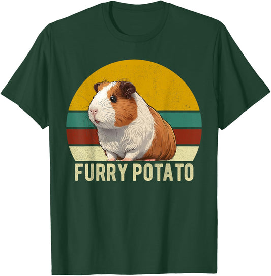 Guinea Pig Shirt Furry Potato Vintage Guinea Pig Funny T-Shirt - T-Shirt | Forest