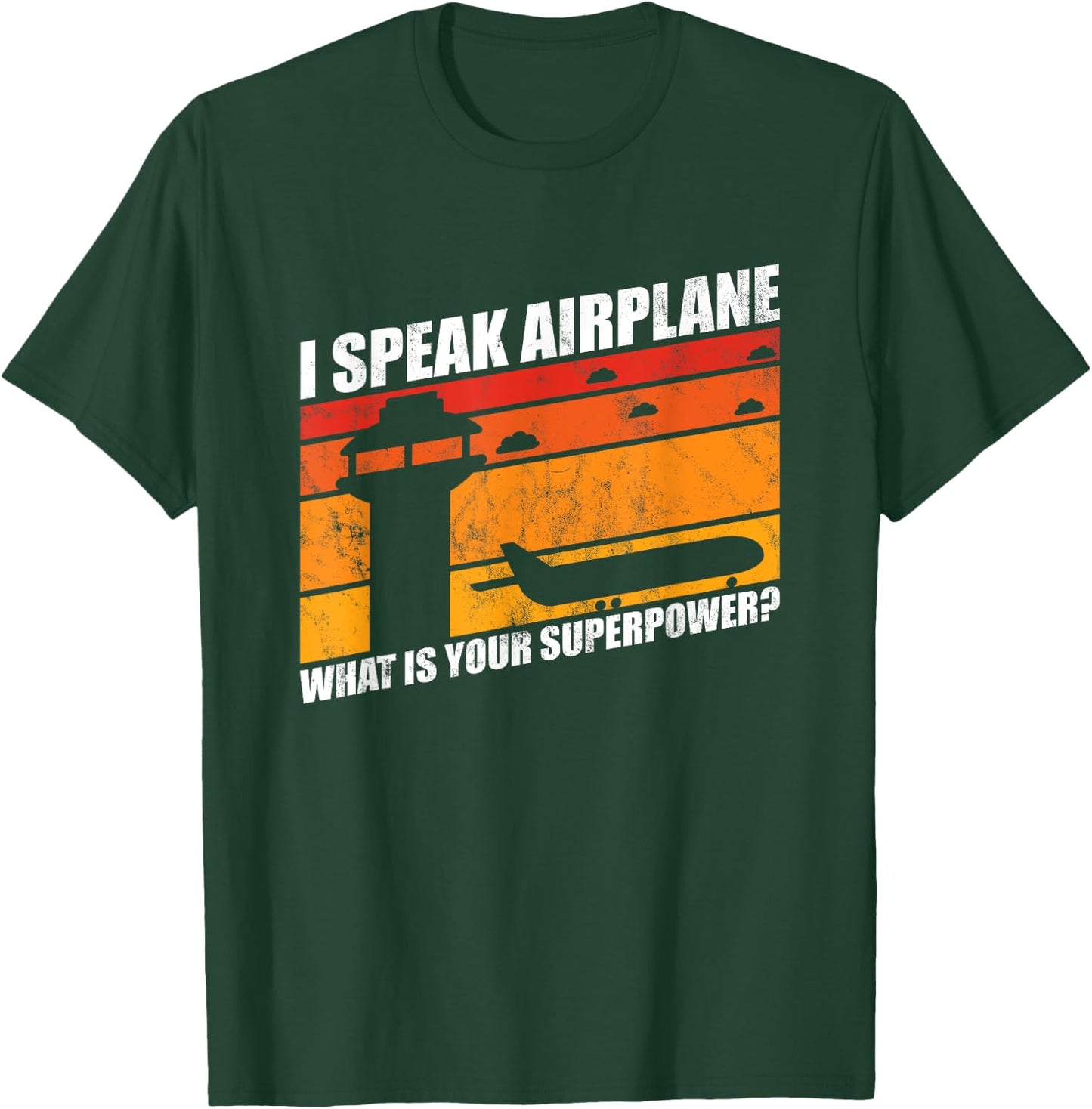 Airplane Air Traffic Controller aircraft control design T-Shirt - T-Shirt | Forest