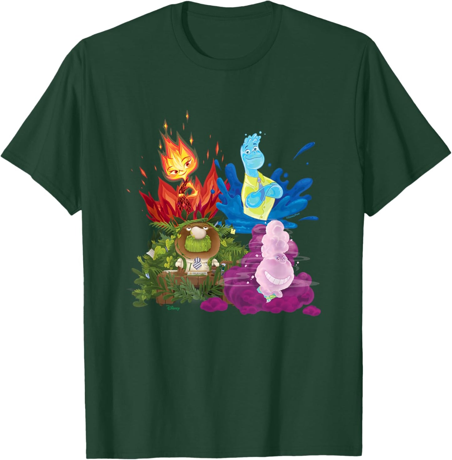 Elemental - Ember Lumen Wade Ripple Clod Gale Cumulus Group T-Shirt - T-Shirt | Forest