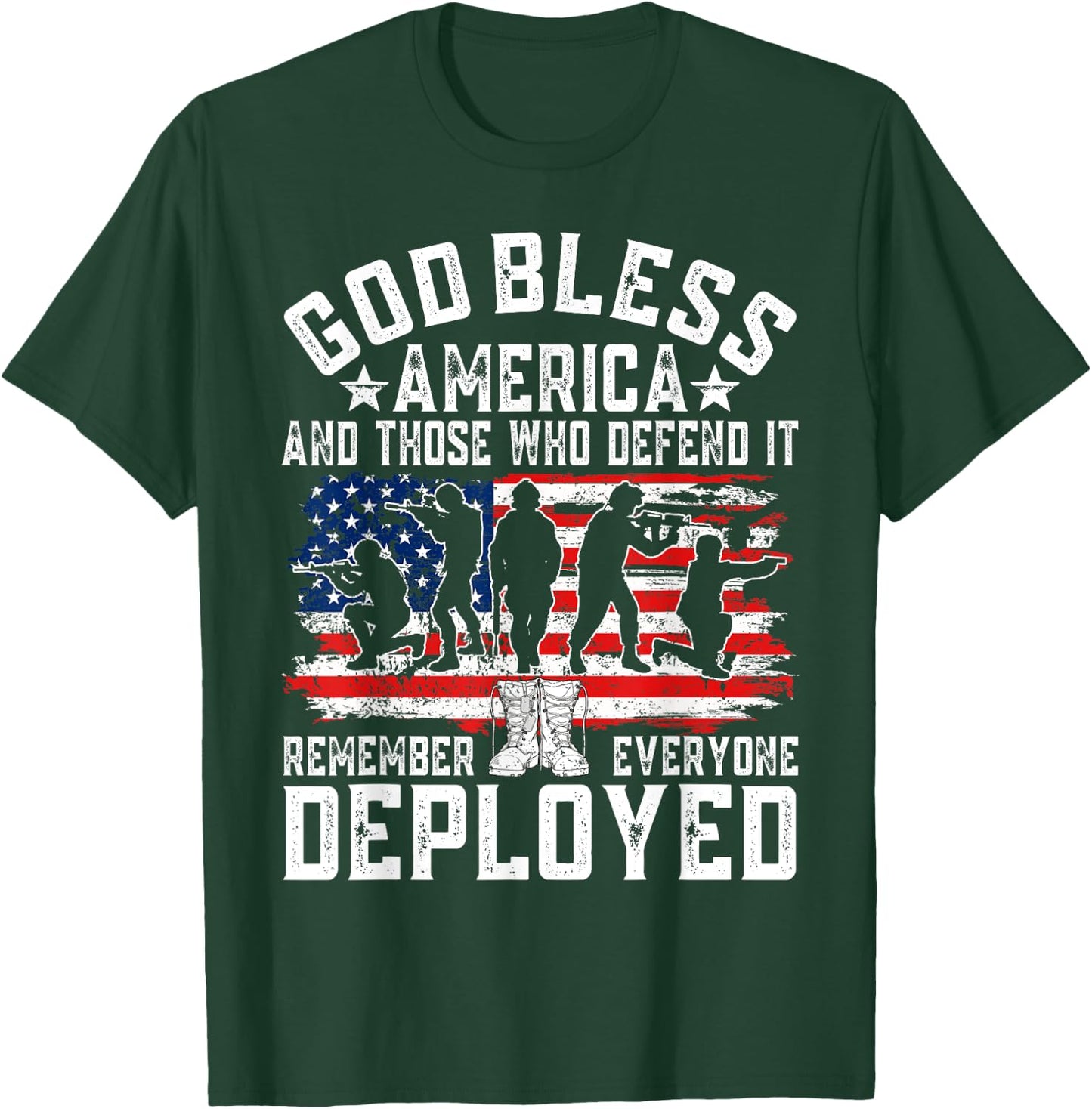 RED Friday Remember Everyone Deployed God Bless R.E.D. T-Shirt - T-Shirt | Forest