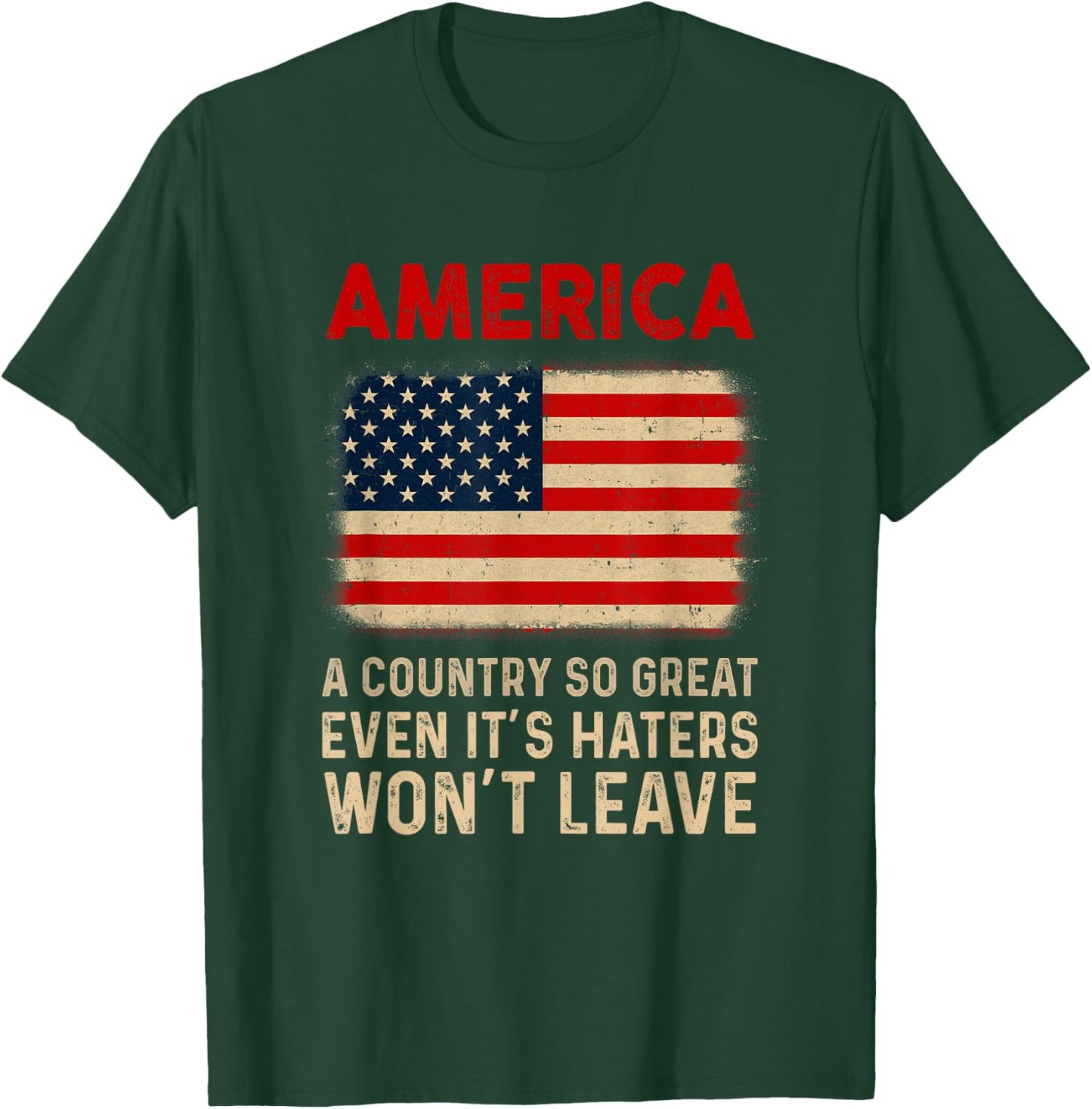 America A Country So Great Usa Us Flag Patriotic 4Th Of July T-Shirt - T-Shirt | Forest