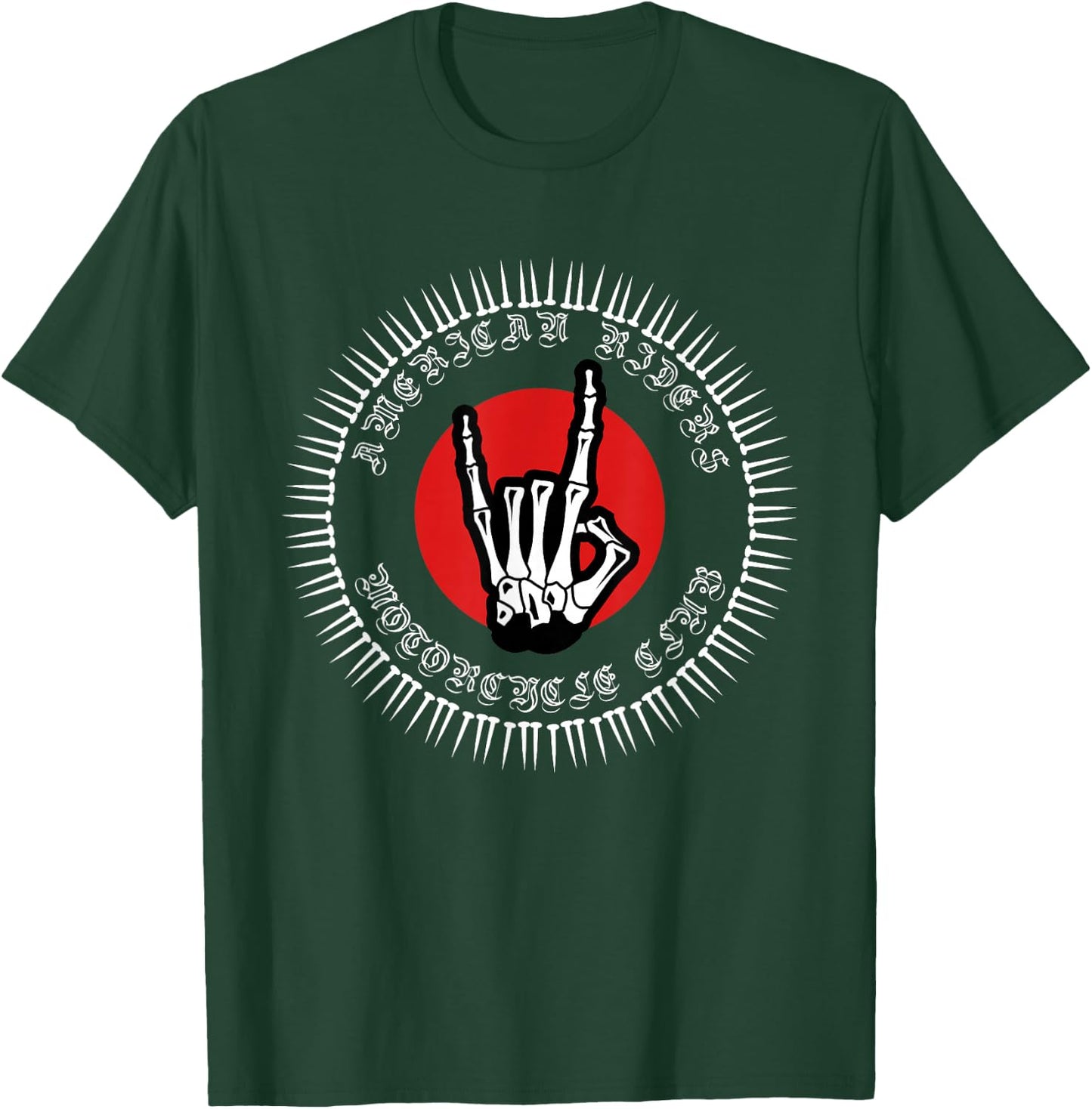 American Riders - Motorcycle Club - Biker - Skull - Classic T-Shirt - T-Shirt | Forest