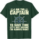 Boat Captain Gift First Mate Accessories & Stuff -Adults Black Cotton 60% Polyester 40% Casual Lightweight Classic Fit Short Sleeve I Am The Captain T-Shirt - T-Shirt | Forest