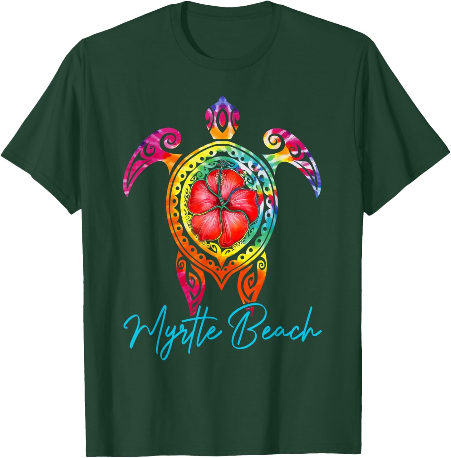 Myrtle Beach Tie Dye Sea Turtle Carolina Family Vacation T-Shirt - T-Shirt | Forest