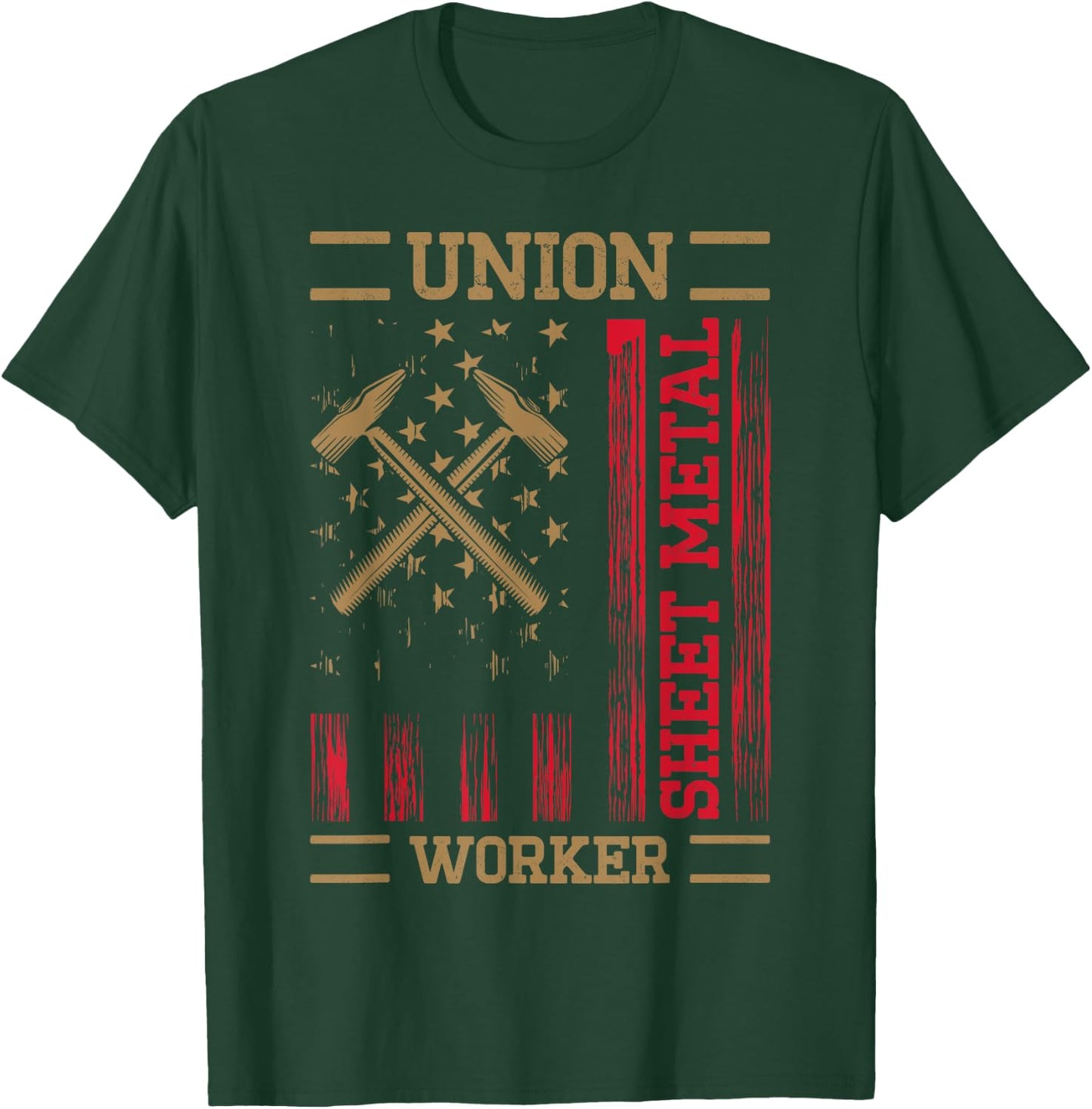 Journeyman Sheet Metal Worker Union Sheet Metal Worker T-Shirt - T-Shirt | Forest