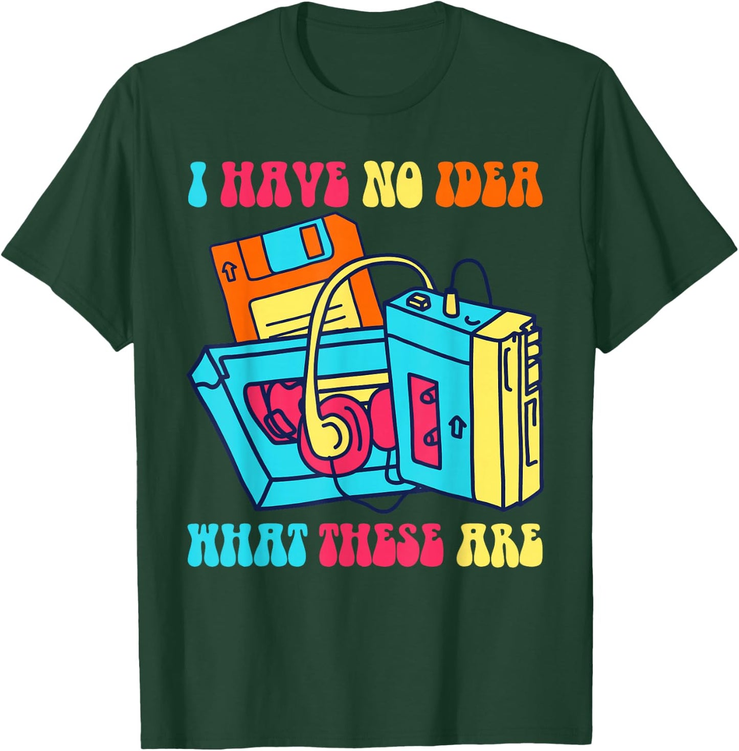I Have No Idea What These Are 70s 80s 90s Costume Kids T-Shirt - T-Shirt | Forest