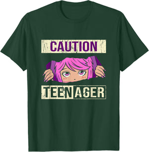 Funny Teenager 13th Birthday cool Girls Teens Anime T-Shirt - T-Shirt | Forest