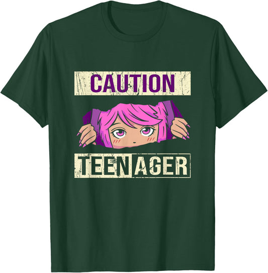 Funny Teenager 13th Birthday cool Girls Teens Anime T-Shirt - T-Shirt | Forest