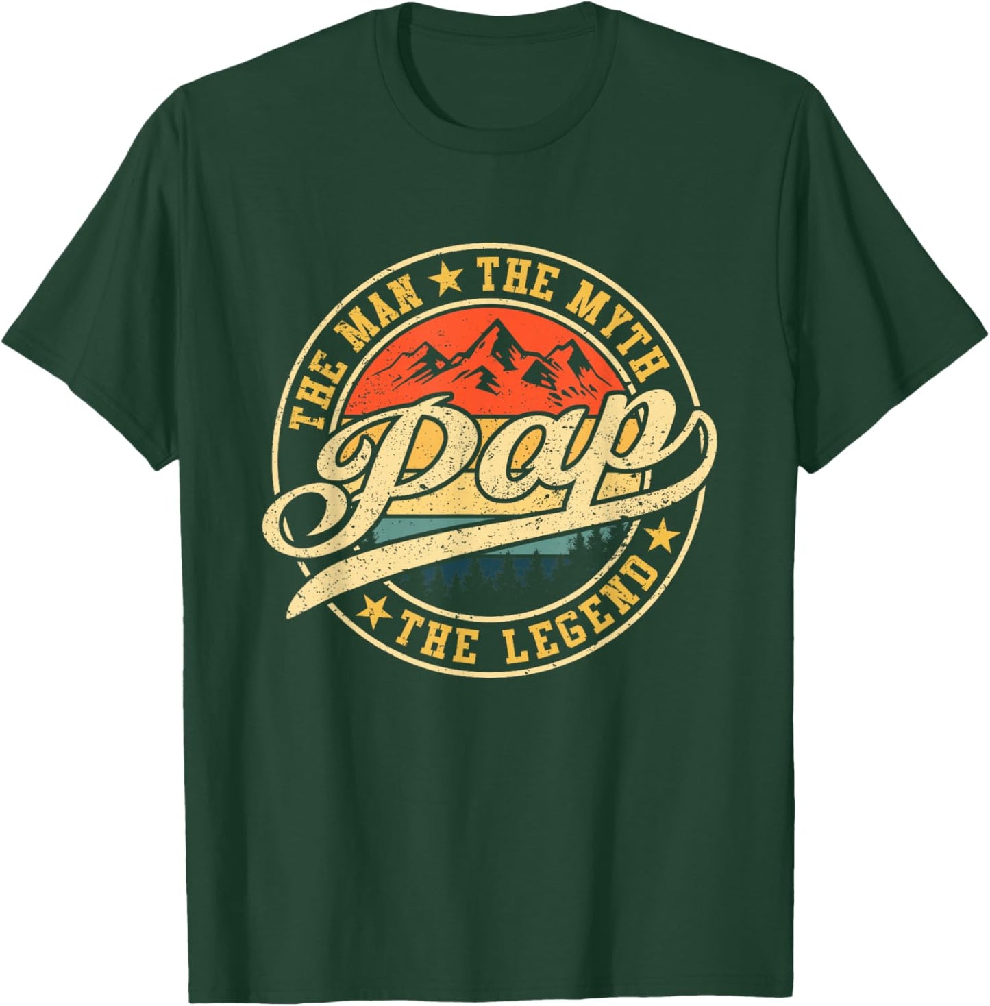 Pap The Man The Myth The Legend Shirt Funny Father's Day T-Shirt - T-Shirt | Forest