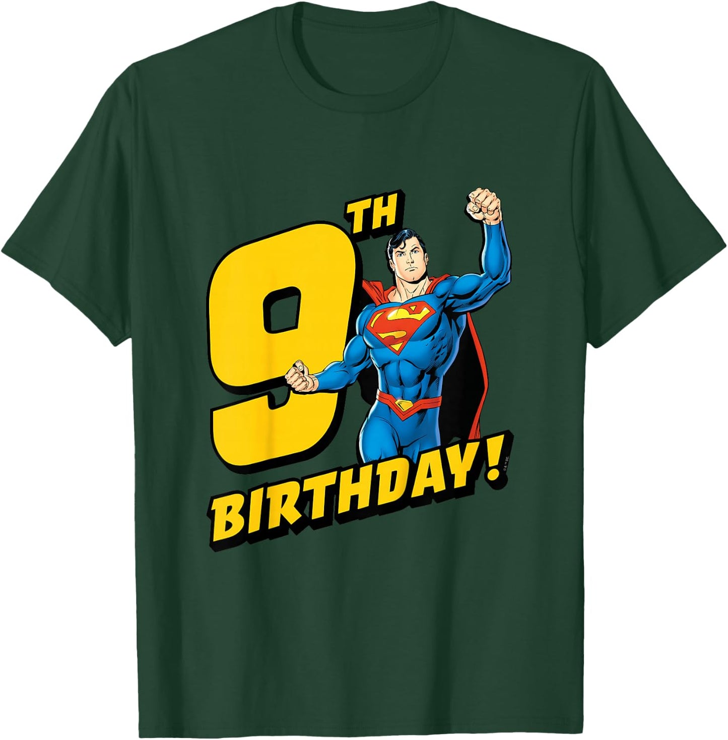 Kids Superman 9th Birthday T-Shirt - T-Shirt | Forest