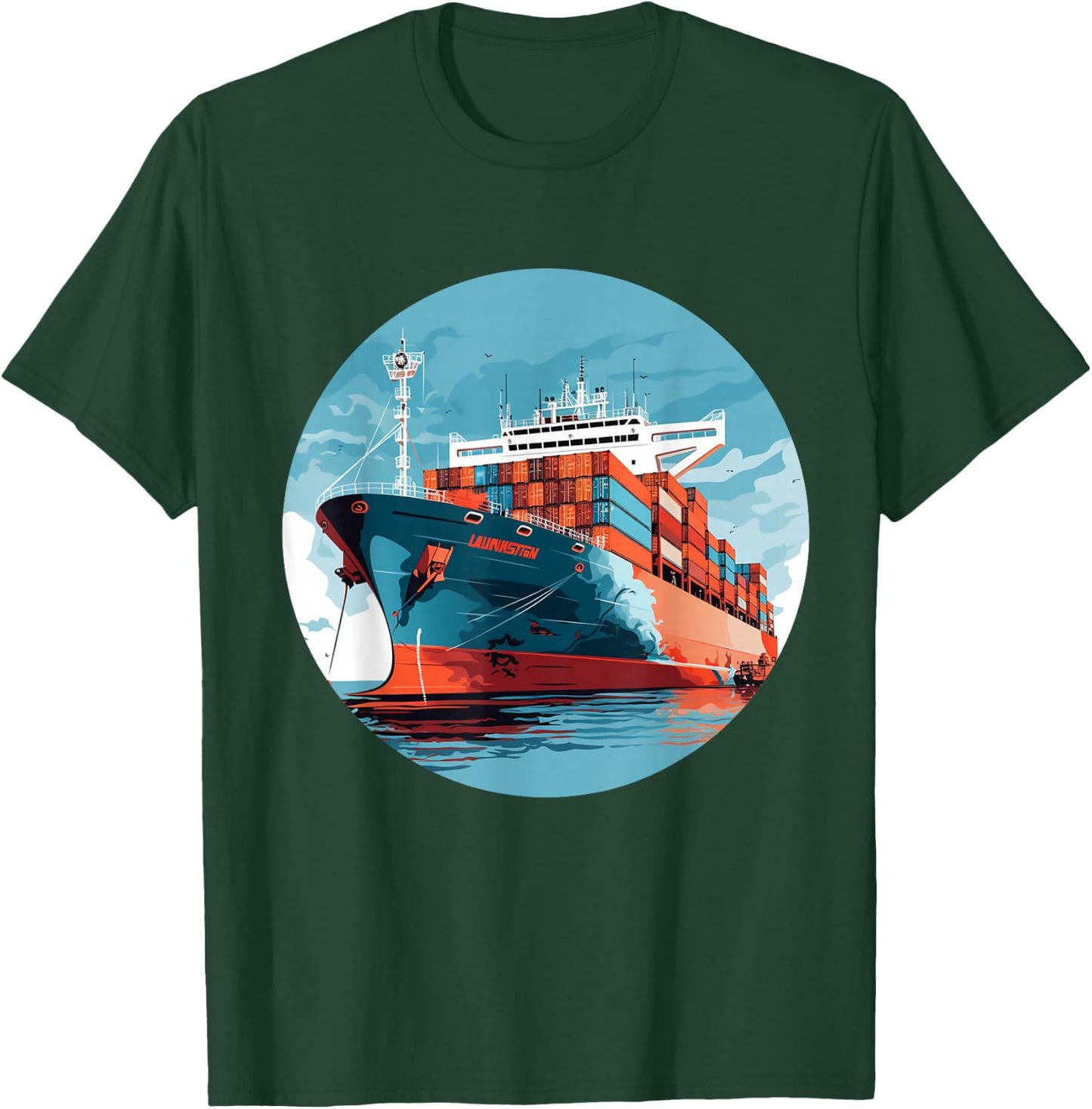 Big Transport Ship for Cargo Container Ships Lovers T-Shirt - T-Shirt | Forest