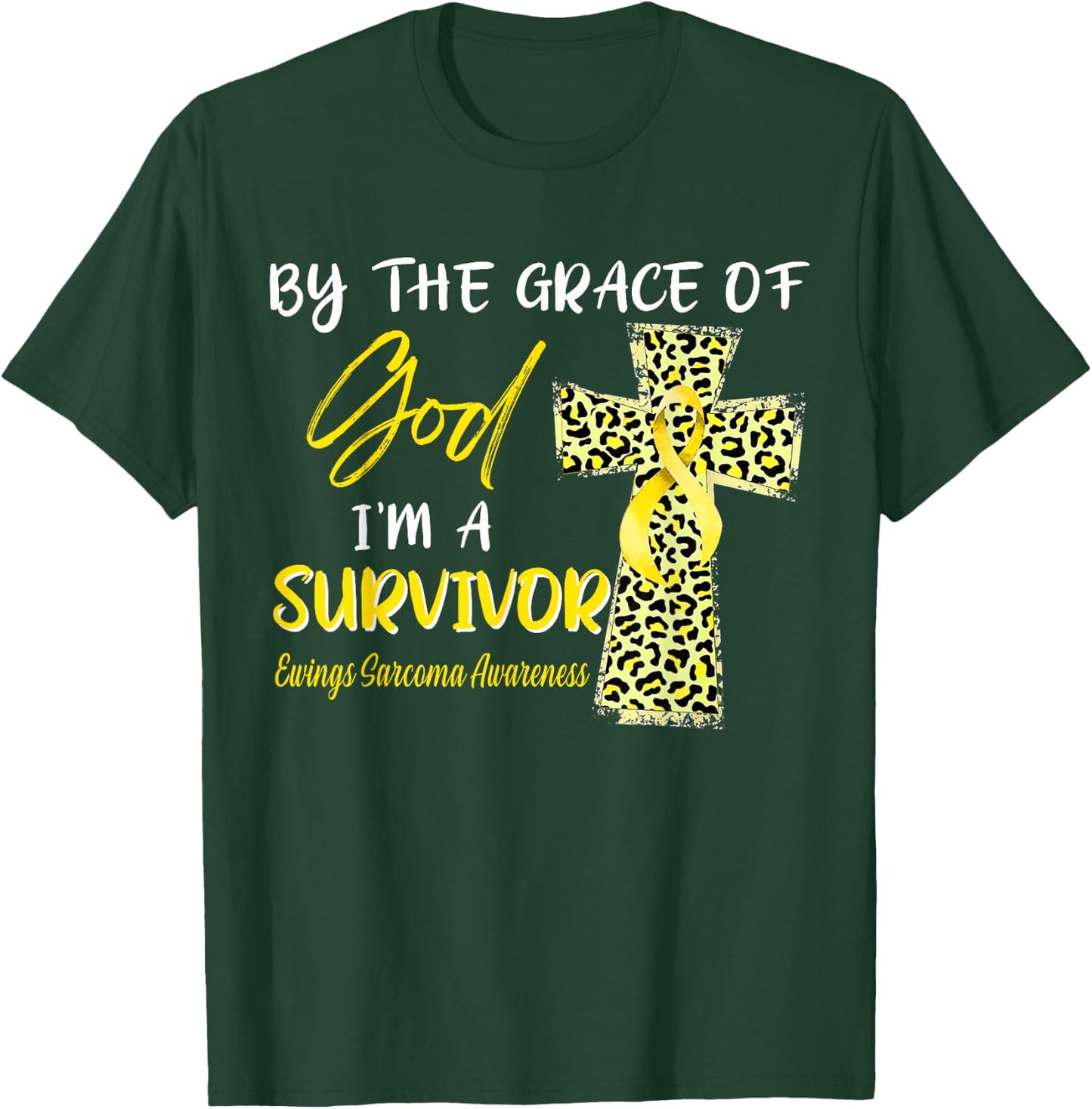 I'm A Survivor Ewings Sarcoma Awareness Yellow Ribbon T-Shirt - T-Shirt | Forest