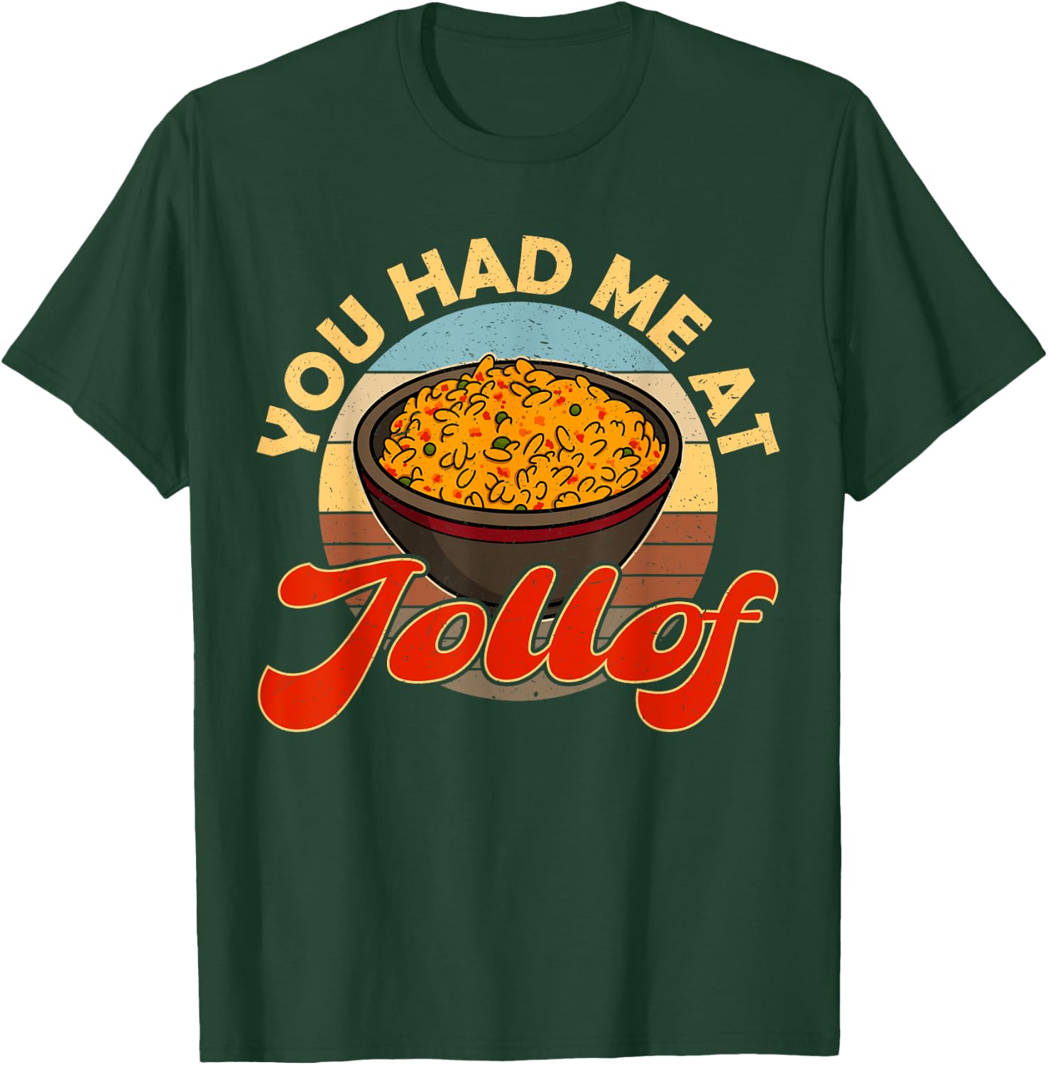Jollof Nigeria fried food Nigerian flags African root Naija T-Shirt - T-Shirt | Forest