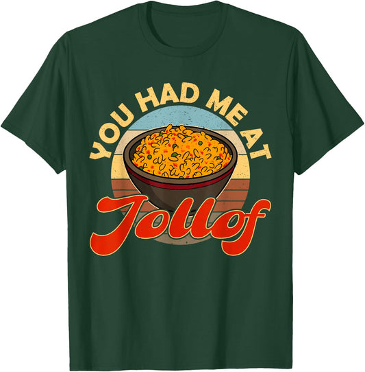 Jollof Nigeria fried food Nigerian flags African root Naija T-Shirt - T-Shirt | Forest